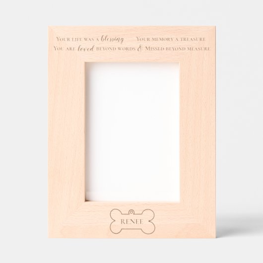 Cadres Gravés Raté au-delà de la mesure Pet Memorial Keepsaké (Recto)