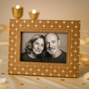 Cadres Gravés Retro les années 70 Coeur Personnalisé Nom Mariage