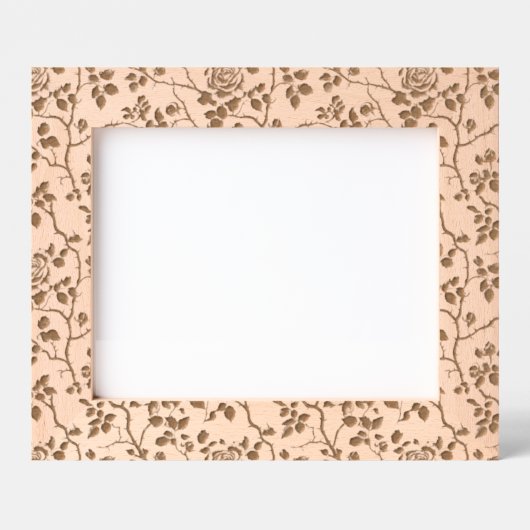 Cadres Gravés Rose Floral (Recto)