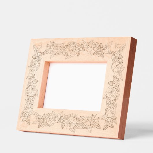 Cadres Gravés Rose, Rose Belle frontière Florale (Gauche)