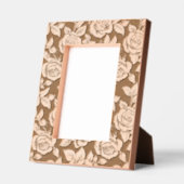 Cadres Gravés Rose vintage et Motif Feuille (Gauche)