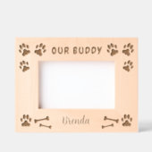 Cadres Gravés Rustic Our Buddy nom de chien de script (Recto)