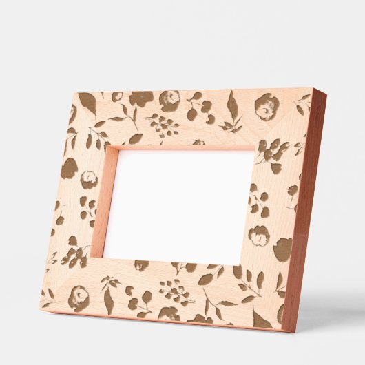 Cadres Gravés Rustic Rose and Leaf Pattern Flowers Floral (Gauche)