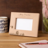 Cadres Gravés Rustic Trees and Moon Merry Christmas Holiday (Gauche)