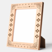 Cadres Gravés Rustique 5 ans Bois Anniversaire 8x10 (Gauche)