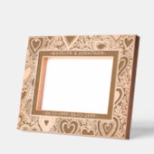 Cadres Gravés Saint Valentin Coeur & Foliage Anniversaire Mariag (Gauche)