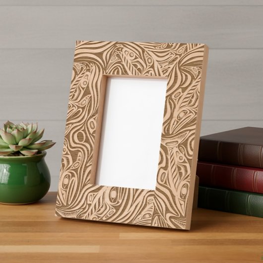 Cadres Gravés Salmon Haida Art Spirit Pacific Northwest Native