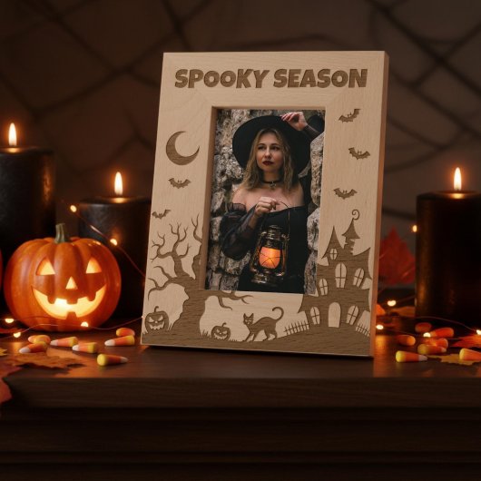 Cadres Gravés Scène d'Halloween de la Saison Effrayante