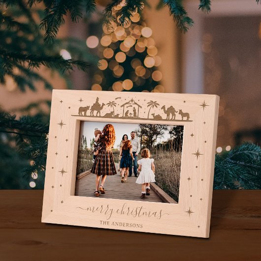 Cadres Gravés Scène Nativité Bébé Jésus Christ