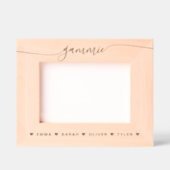 Cadres Gravés Script Coeur Simple Grand-mère Gammie Lase Etché (Recto)