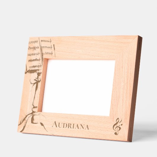 Cadres Gravés Sheet Music Notes Personalized (Gauche)