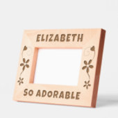 Cadres Gravés Si adorable ajouter nom coeurs fleurs (Gauche)