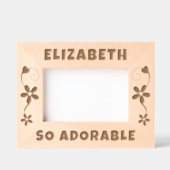 Cadres Gravés Si adorable ajouter nom coeurs fleurs (Recto)