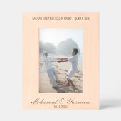 Cadres Gravés SIGNE Mariage musulman gravé en bois de cadeau isl