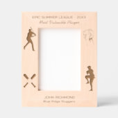 Cadres Gravés Silhouette de baseball Prix du joueur le plus préc (Recto)