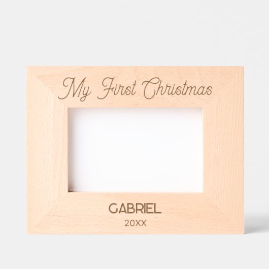 Cadres Gravés Simple Élégant Mon premier Noël (Recto)
