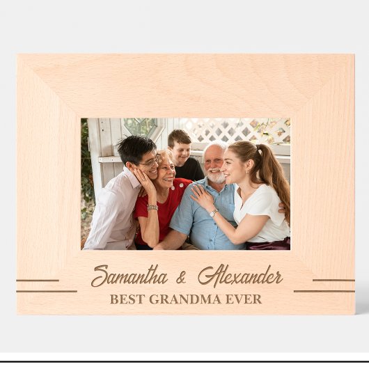 Cadres Gravés Simple Meilleure grand-mère que jamais Nom Gravé C