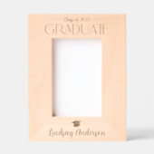 Cadres Gravés Simple Moderne Diplômé 2026 Typographie Laser (Recto)