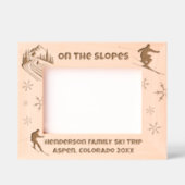 Cadres Gravés Ski De Neige Sur Les Pentes Texte Personnalisé (Recto)