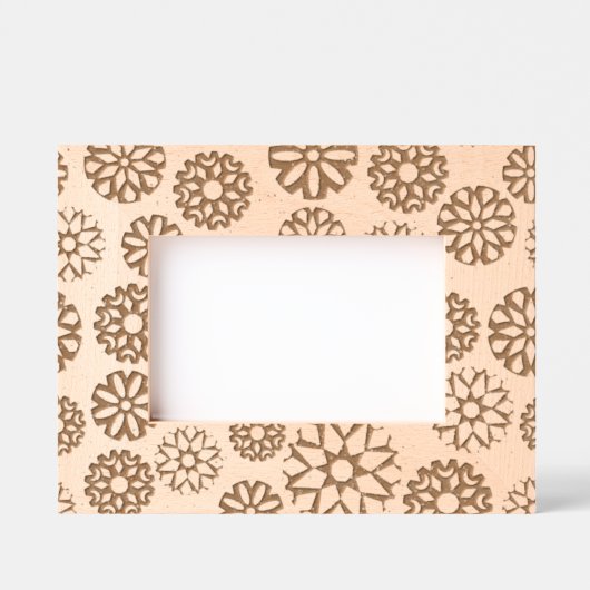 Cadres Gravés Snowflakes rustiques (Recto)
