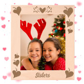 Cadres Gravés Soeurs Cadeau Texte Personnalisé Laser Image Écrit