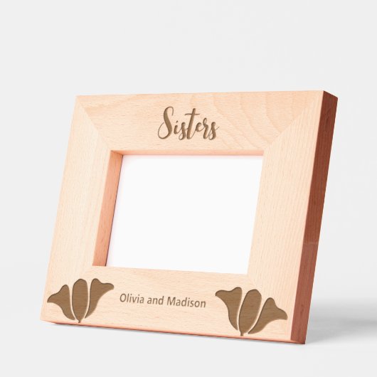 Cadres Gravés Soeurs dans Script cursif Ajouter des noms avec de (Gauche)