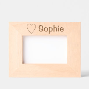 Cadres Gravés Sophie d'amour du coeur (Nom)