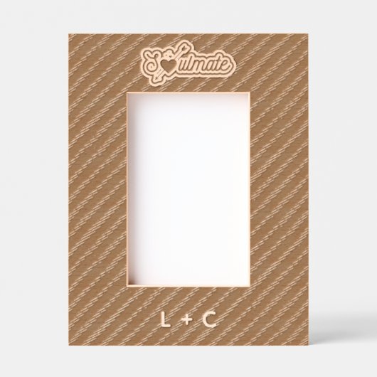 Cadres Gravés Soulmate Engraved Wood Laser Etched Picture Frame (Recto)