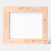 Cadres Gravés Statistiques de naissance personnalisées Informati (Recto)