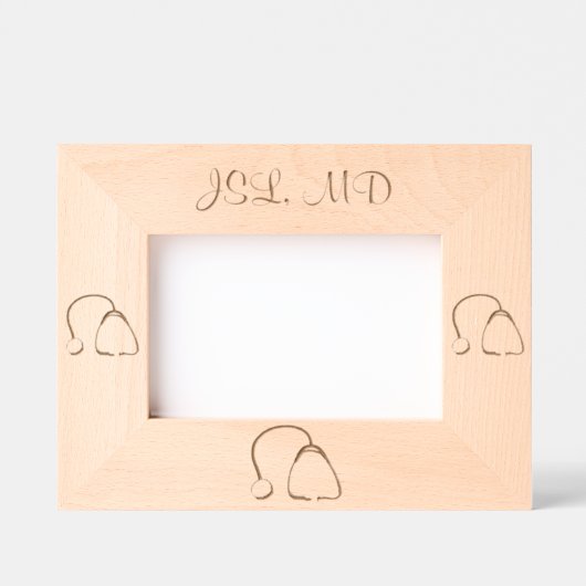 Cadres Gravés Stéthoscope Médecins Infirmières Santé Laser (Recto)