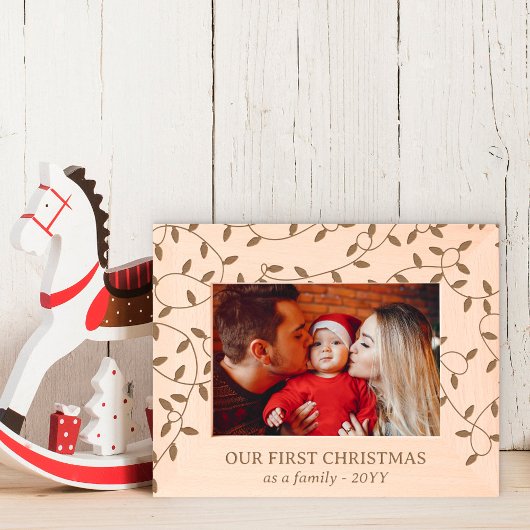 Cadres Gravés String Lights 1er Noël en famille