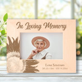 Cadres Gravés Sunflower Floral Memorial