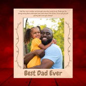 Cadres Gravés Sweet Message Meilleur Papa Jamais Fête des pères 