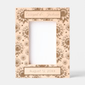 Cadres Gravés Texte personnalisé du Mariage de tournesol (Recto)