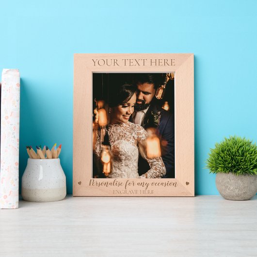 Cadres Gravés texte personnalisé pour n'importe quelle occasion