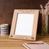 Cadres Gravés Thank you Coach Volleyball Team Name Sports (Gauche)