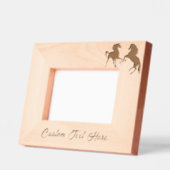 Cadres Gravés Trames à cheval en couple avec texte personnalisé (Gauche)