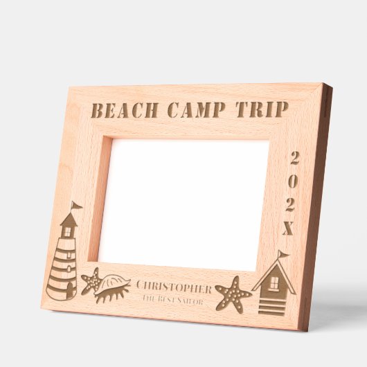 Cadres Gravés Vacances Plage (Gauche)