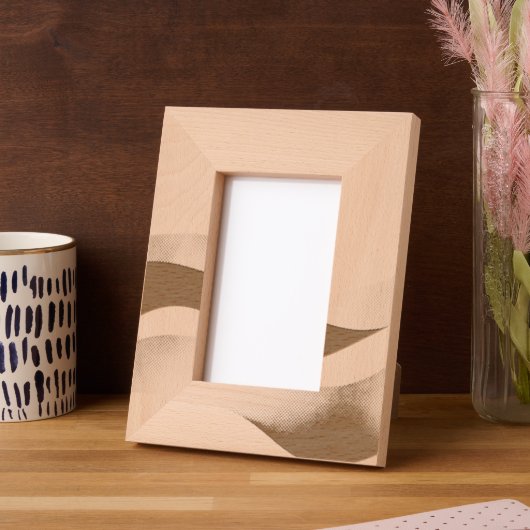 Cadres Gravés Vagues calmes du désert avec Fennec Essence | Se m (Gauche)