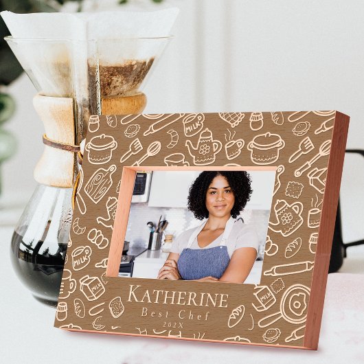 Cadres Gravés Vaisselle Meilleur Chef