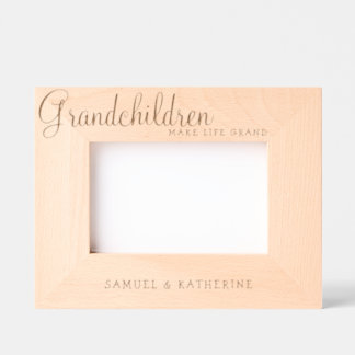 Cadres Gravés Valentine’s Day Grandchildren Make Life Grand Wood