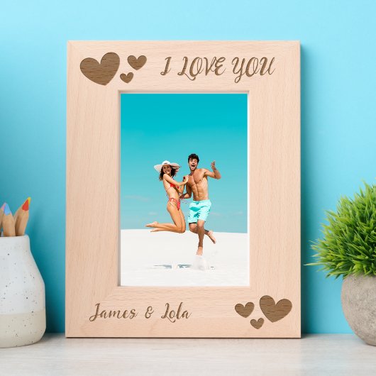 Cadres Gravés Valentines Day Pour Ses Coeurs Custom Wood