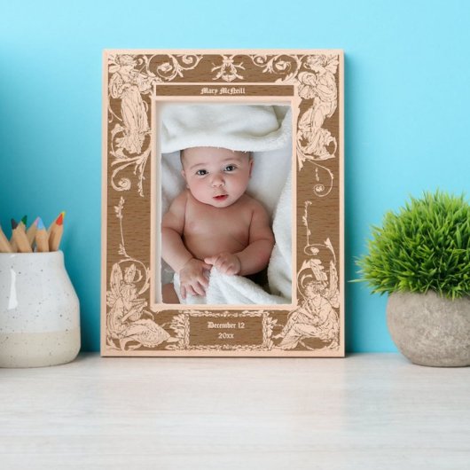 Cadres Gravés Vintage Art Nouveau Fées Musicales Frontière