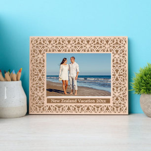 Cadres Gravés Vintage Maori Nouvelle-Zélande Motif d'art tribal