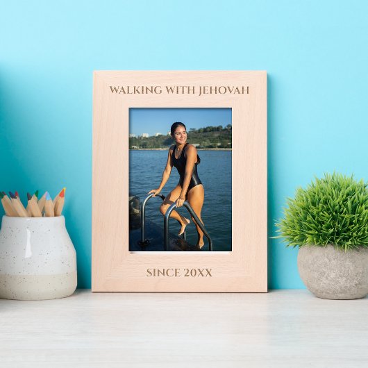 Cadres Gravés Walking with Jehovah Since 20xx Minimal