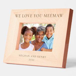 Cadres Gravés We Love You Meemaw Cadeau photo personnalisé Cadea