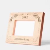 Cadres Gravés Wild West Six Gun Barbed Wire Novelté 6x4 (Gauche)