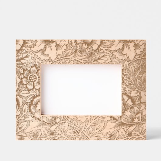 Cadres Gravés William Morris Fleur de pavot rose Floral (Recto)