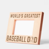 Cadres Gravés World's Greatest Baseball Dad (Gauche)