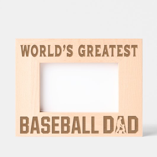 Cadres Gravés World's Greatest Baseball Dad (Recto)